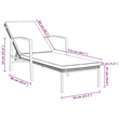 vidaXL PE Rattan Sun Lounger in Gray
