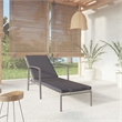 vidaXL PE Rattan Sun Lounger in Gray