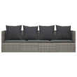 vidaXL PE Rattan Outdoor Lounge Bed in Gray