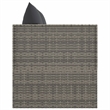 vidaXL PE Rattan Outdoor Lounge Bed in Gray