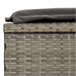 vidaXL PE Rattan Sunbed w/ Adjustable Armrests in Gray