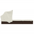 vidaXL PE Rattan Sunbed in Brown