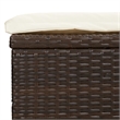 vidaXL PE Rattan Sunbed in Brown