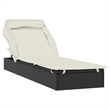 vidaXL PE Rattan Sunbed in Black