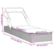 vidaXL PE Rattan Sunbed in Black