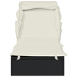 vidaXL PE Rattan Sunbed in Black