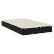 vidaXL PE Rattan Double Sunbed w/ Adjustable Armrests in Black