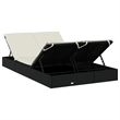vidaXL PE Rattan Double Sunbed w/ Adjustable Armrests in Black