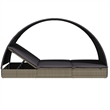 vidaXL PE Rattan 2 Person Size Adjustable Armrests Sun Lounger in Gray