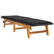 vidaXL PE Rattan Sun Lounger in Black/Brown