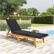 vidaXL PE Rattan Sun Lounger in Black/Brown