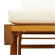 vidaXL Solid Acacia Wood Sun Lounger in Brown/Cream/White