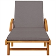 vidaXL Solid Acacia Wood Sun Lounger in Brown