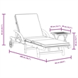 vidaXL Solid Acacia Wood Sun Lounger in Brown