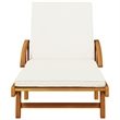 vidaXL Solid Acacia Wood Sun Lounger in Brown (Set of 2)