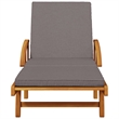 vidaXL Solid Acacia Wood Sun Lounger in Brown (Set of 2)