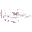 vidaXL Solid Acacia Wood Sun Lounger in Brown (Set of 2)