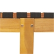 vidaXL Solid Acacia Wood Sun Lounger in Black/Brown