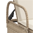 vidaXL PE Rattan Sun Lounger in Beige
