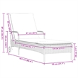 vidaXL PE Rattan Sun Lounger in Beige
