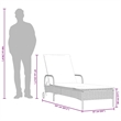 vidaXL PE Rattan Foldable Sun Lounger in Gray