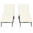 vidaXL PE Rattan Sun Lounger w/ Adjustable Footrests in Black