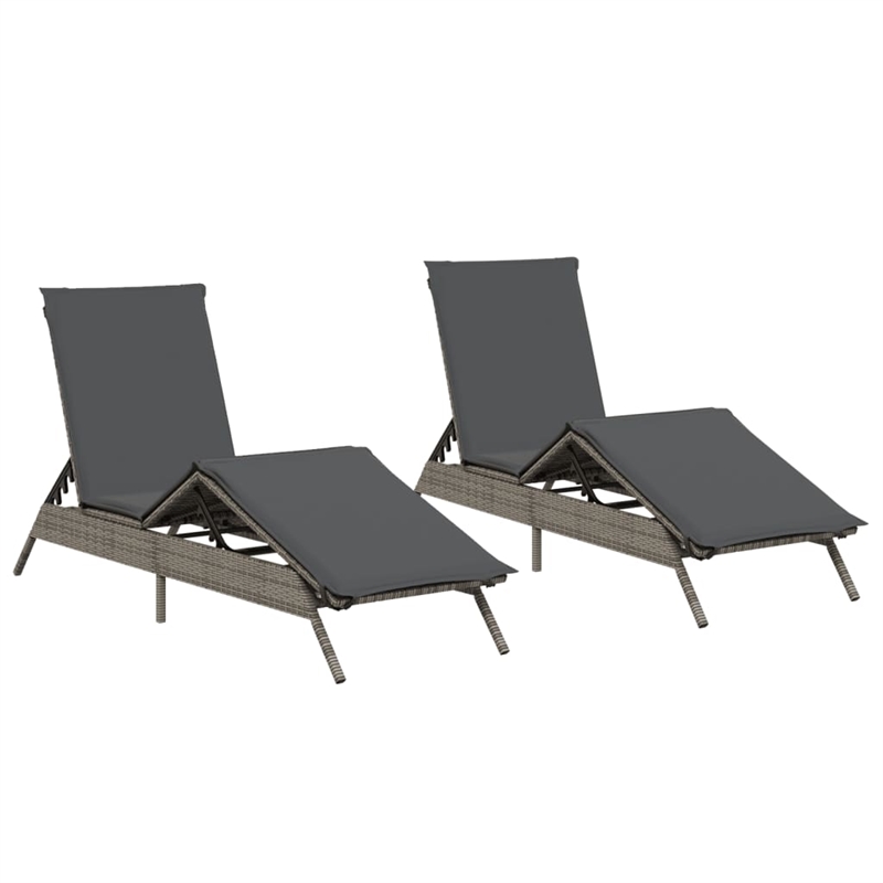 vidaXL Sun Lounger in Gray