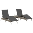 vidaXL Sun Lounger in Gray