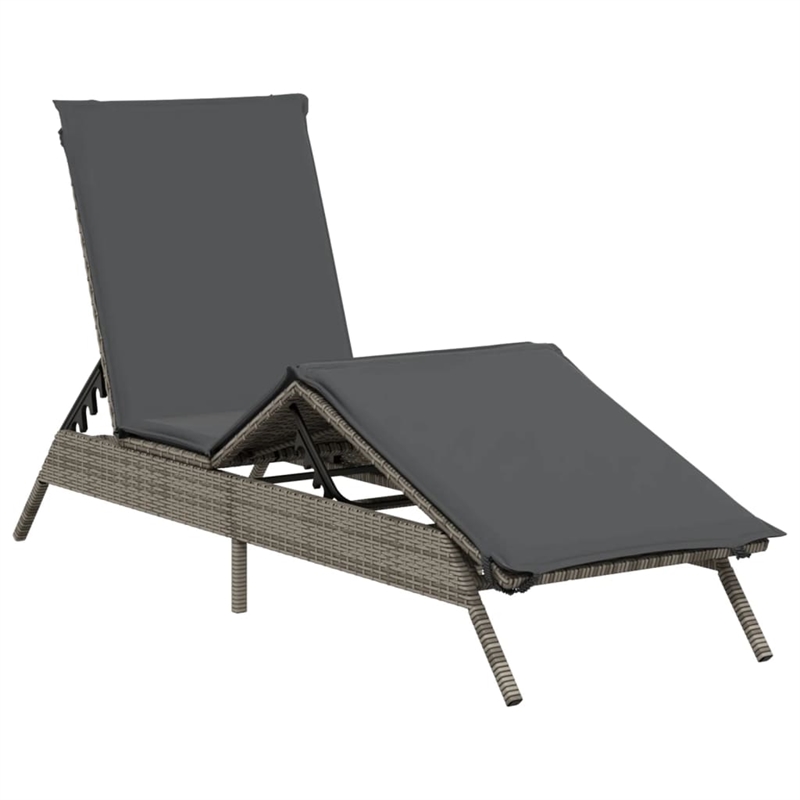 vidaXL Sun Lounger in Gray