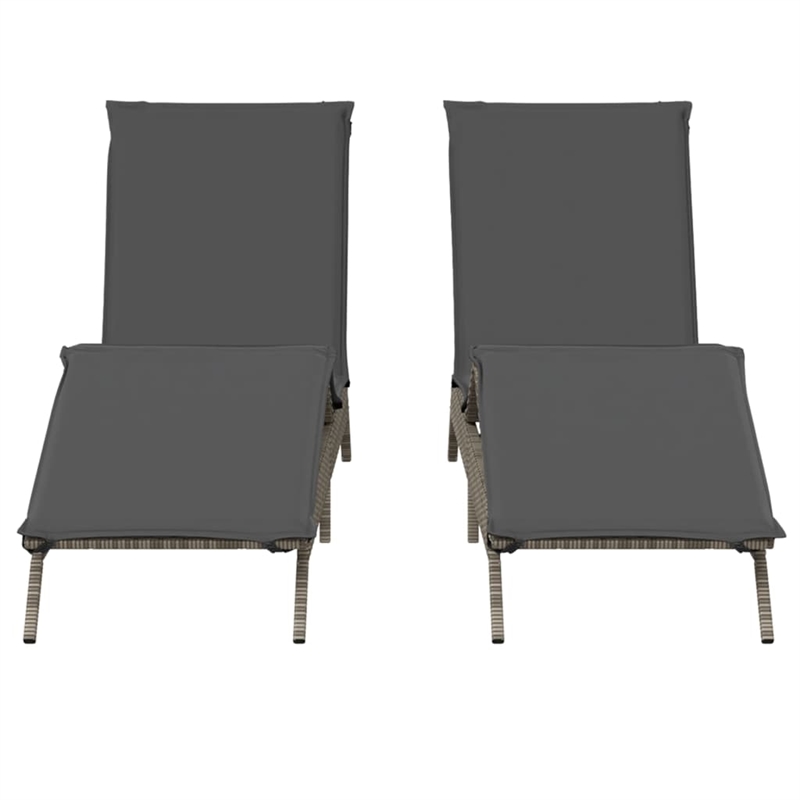 vidaXL Sun Lounger in Gray