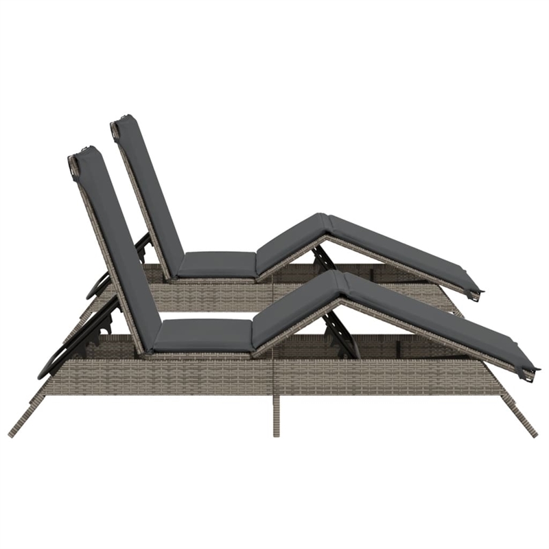vidaXL Sun Lounger in Gray