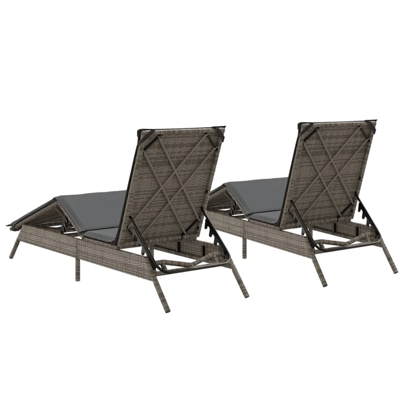vidaXL Sun Lounger in Gray