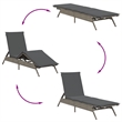 vidaXL Sun Lounger in Gray