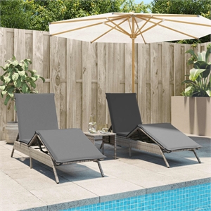 vidaXL Sun Lounger in Gray