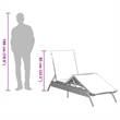 vidaXL PE Rattan Sun Lounger w/ Cushions in Beige(Set of 2)