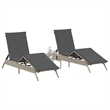vidaXL PE Rattan Sun Lounger in Light Gray