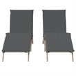 vidaXL PE Rattan Sun Lounger in Light Gray