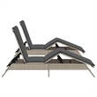 vidaXL PE Rattan Sun Lounger in Light Gray