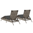 vidaXL PE Rattan Sun Lounger in Light Gray