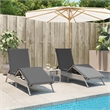vidaXL PE Rattan Sun Lounger in Light Gray
