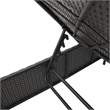 vidaXL PE Rattan Sun Lounger in Black/Cream/White