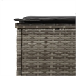 vidaXL PE Rattan Sun Lounger w/ Adjustable Armrests in Gray
