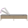 vidaXL PE Rattan Sun Lounger in Beige