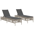 vidaXL Sun Lounger in Light Gray
