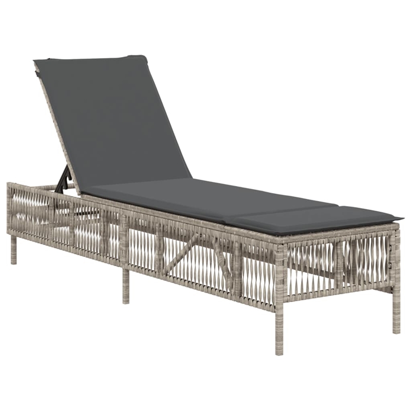 vidaXL Sun Lounger in Light Gray