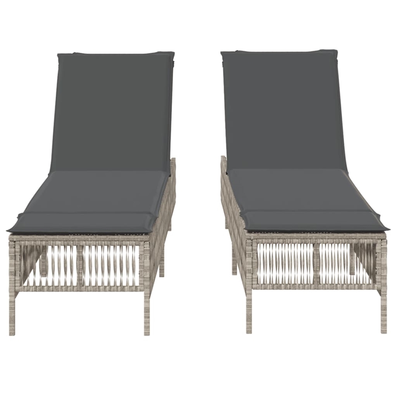 vidaXL Sun Lounger in Light Gray
