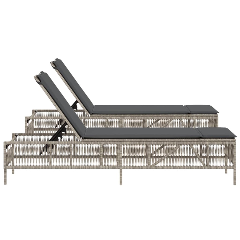 vidaXL Sun Lounger in Light Gray