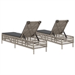 vidaXL Sun Lounger in Light Gray