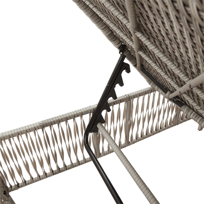 vidaXL Sun Lounger in Light Gray