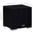 vidaXL PE Rattan Sun Lounger in Black/Blue